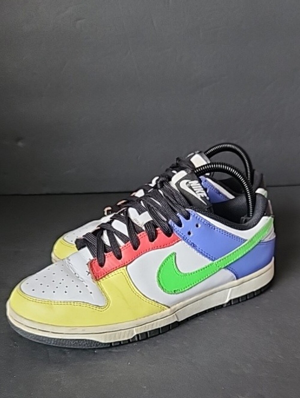 Nike Dunk Low Multi-Color Green Strike Sneakers Womens Size 8 (NO INSOLES)